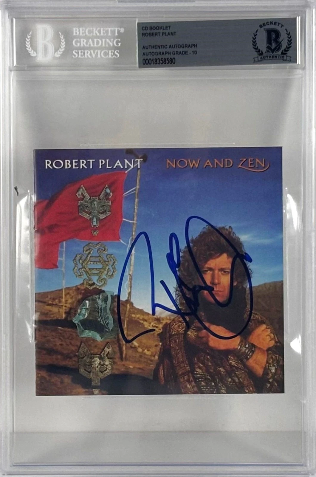 Robert Plant Signed Now and Zen CD Booklet Led Zeppelin Beckett BAS 10 GEM MINT