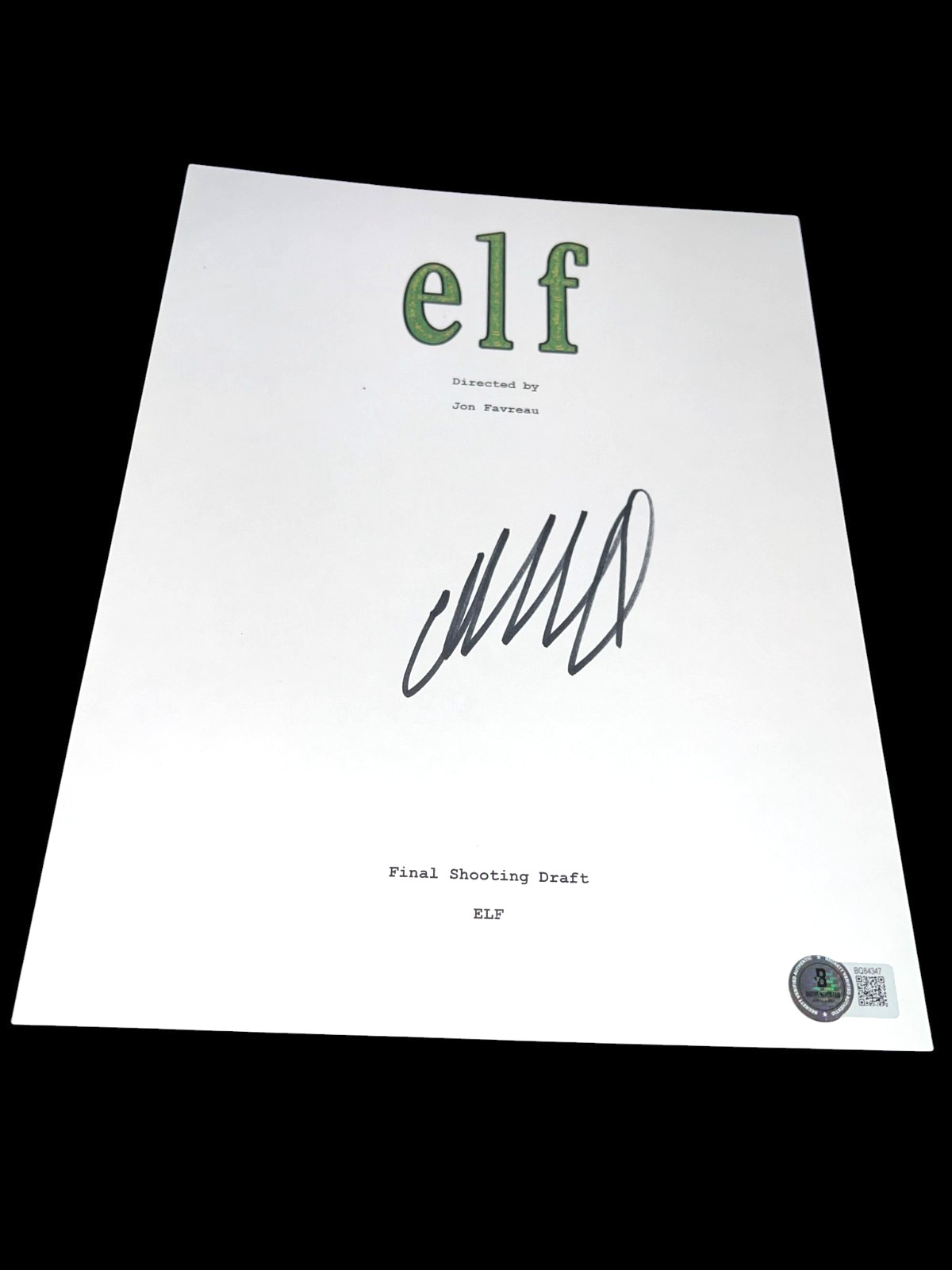 WILL FERRELL SIGNED AUTOGRAPH MOVIE SCRIPT ELF BECKETT BAS COA ALL PAGES