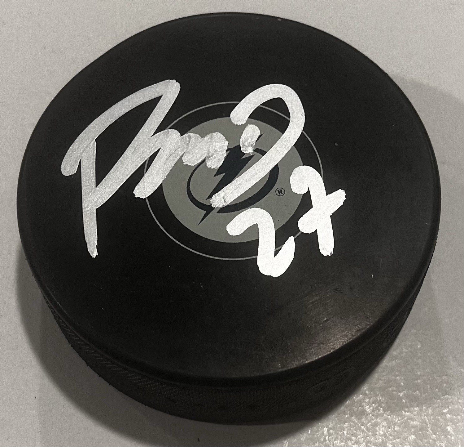 RYAN MCDONAGH SIGNED TAMPA BAY LIGHTNING HOCKEY PUCK W/ CASE COA
