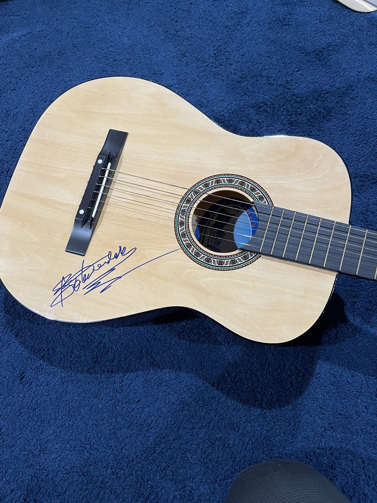 Bo Diddley Signed Acoustic Guitar on the Body PSA DNA