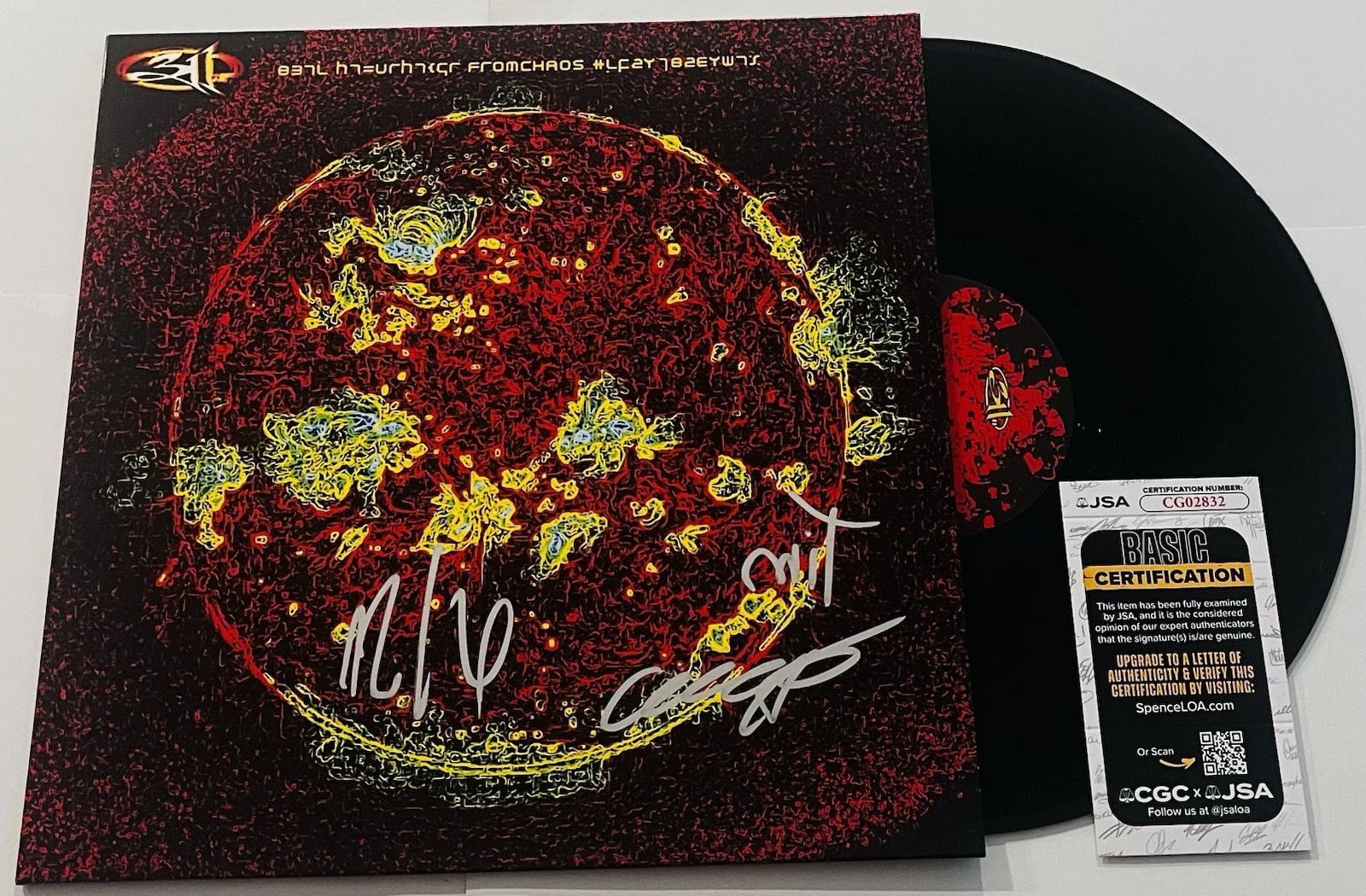 311 BAND SIGNED FROM CHAOS LP VINYL RECORD ALBUM NICK HEXUM TIM CHAD JSA COA