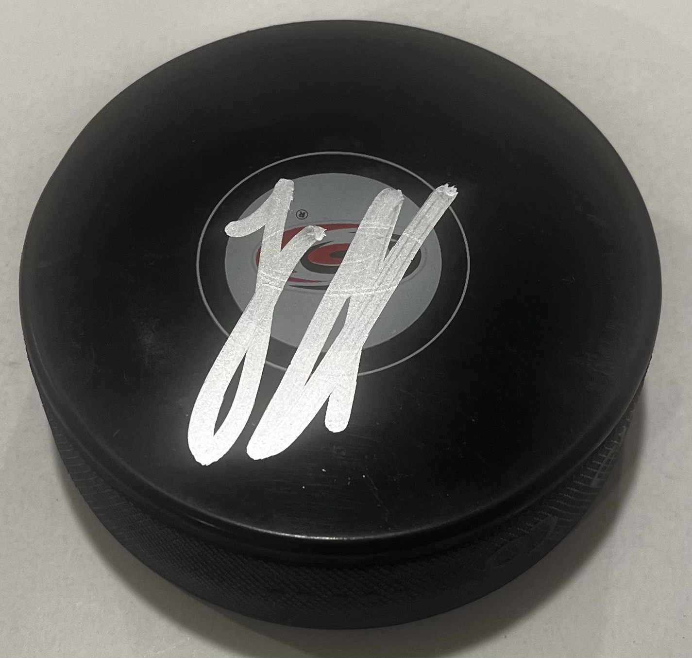 LOGAN STANKOVEN SIGNED CAROLINA HURRICANES HOCKEY PUCK W/ CASE COA