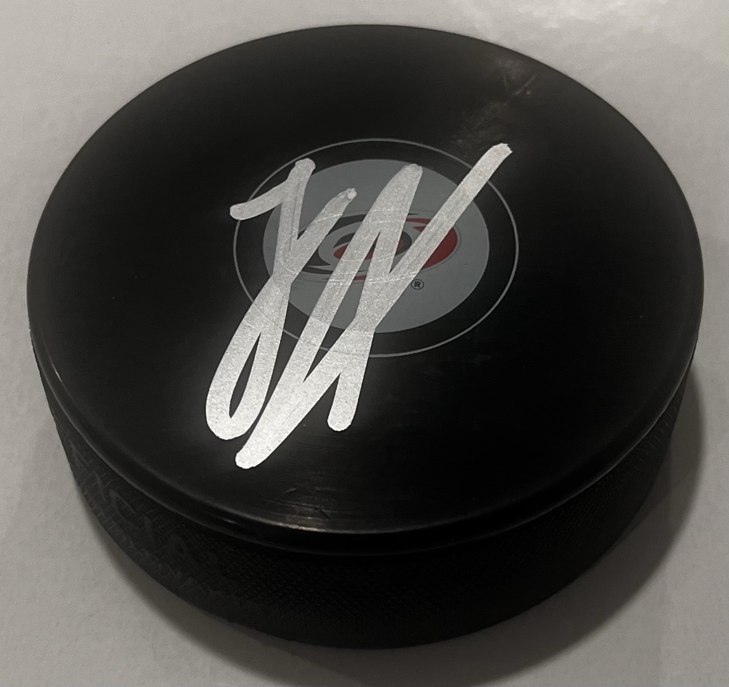 LOGAN STANKOVEN SIGNED CAROLINA HURRICANES HOCKEY PUCK W/ CASE COA