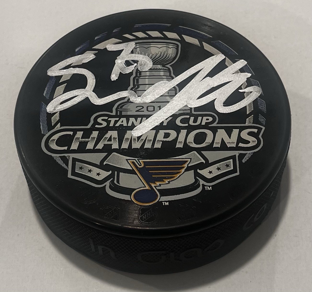 OSKAR SUNDQVIST SIGNED ST LOUIS BLUES 2019 STANLEY CUP PUCK W/ CASE COA