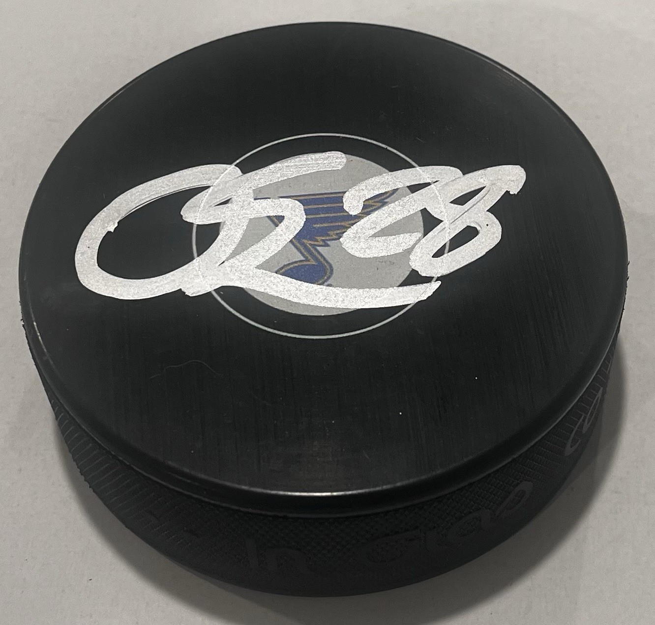 OTTO STENBERG SIGNED ST LOUIS BLUES HOCKEY PUCK W/ CASE ALEX COA