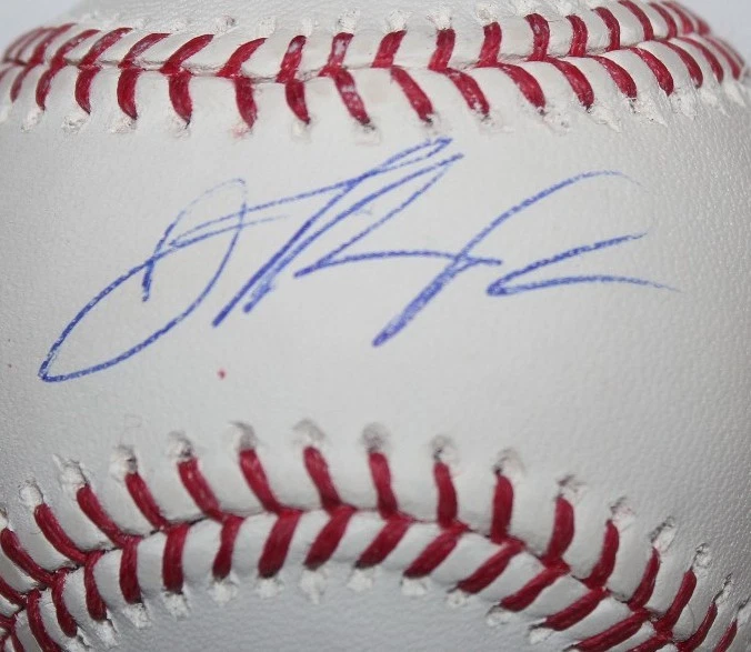 JAKE THOMPSON SIGNED RAWLINGS MLB MAJOR LEAGUE BASEBALL PHILLIES TIGERS COA