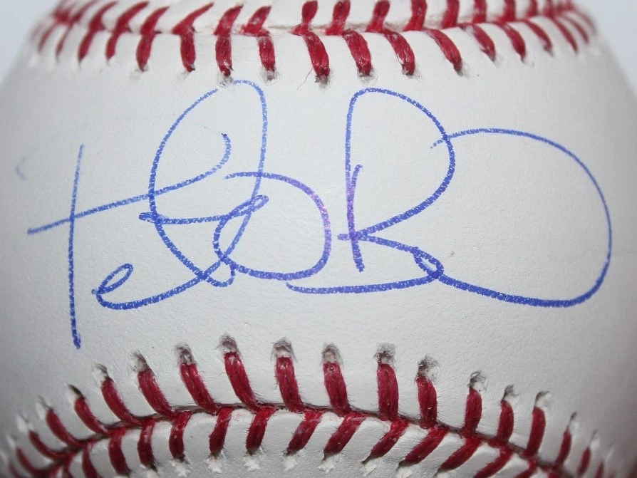 PETER PETE O'BRIEN SIGNED RAWLINGS MLB BASEBALL DIAMONBACKS MARLINS BRAVES COA