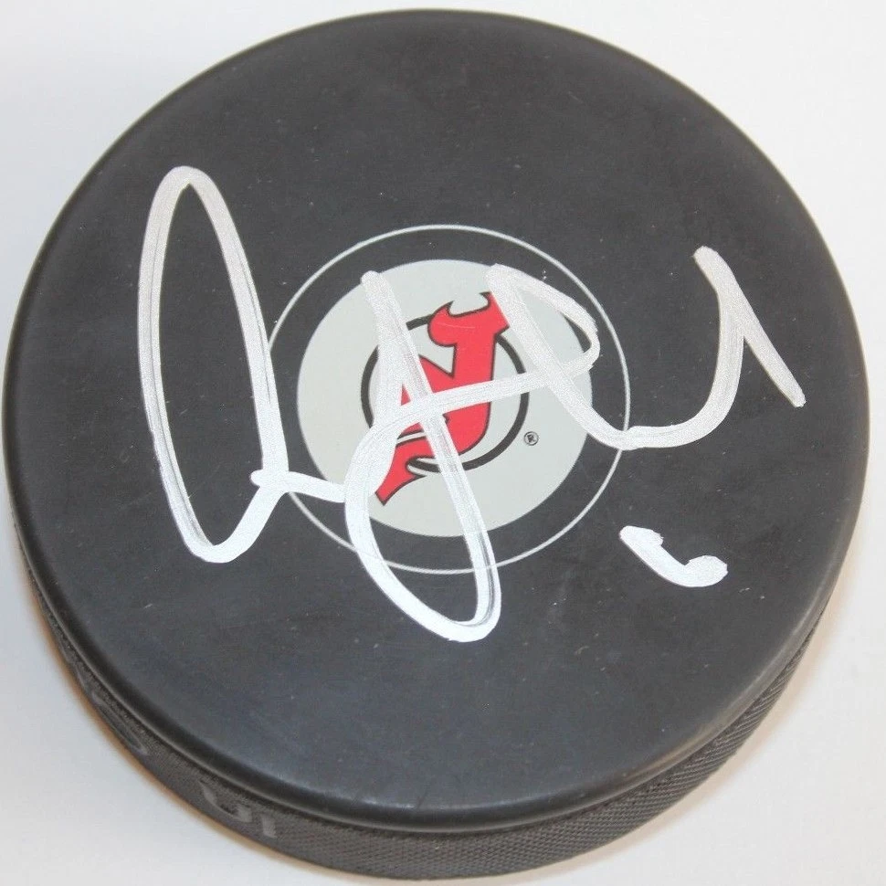 Andy Greene signed New Jersey Devils Puck w/ case COA