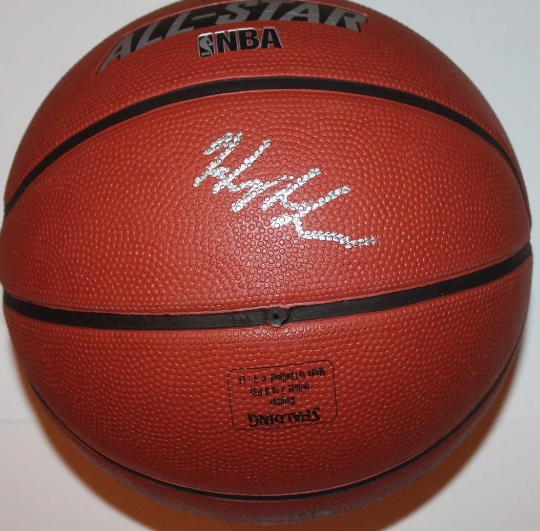 HARRY GILES SIGNED SPALDING NBA ALL STAR BASKETBALL SACRAMENTO KINGS COA
