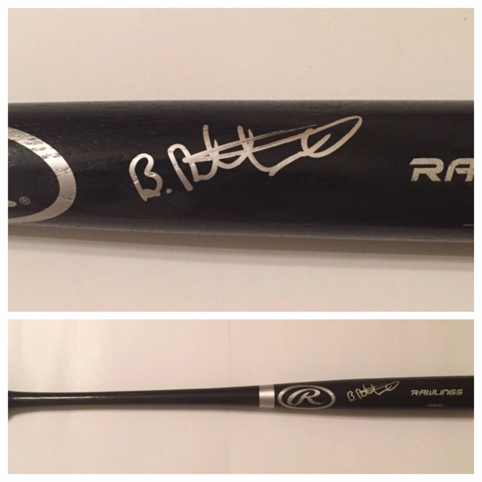 BLAKE RUTHERFORD SIGNED RAWLINGS BASEBALL BAT CHICAGO WHITE SOX COA