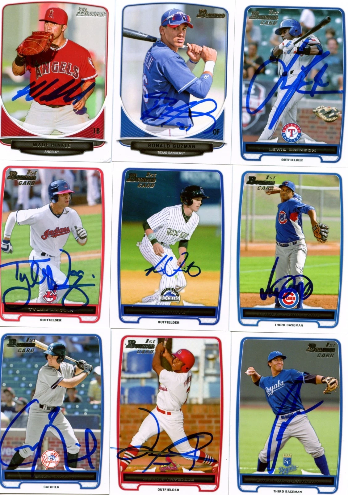 OSCAR TAVERAS SIGNED 2012 BOWMAN PROSPECT ROOKIE CARD AUTO