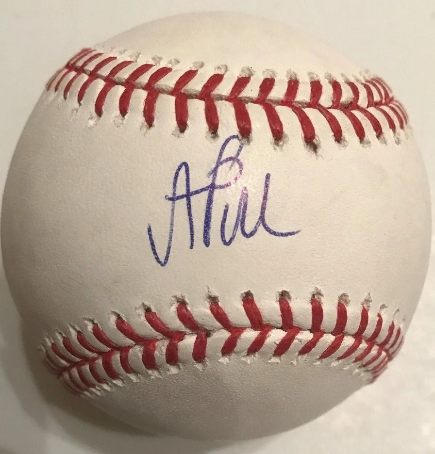 AJ PUK SIGNED RAWLINGS MLB BASEBALL OAKLAND ATHLETICS COA