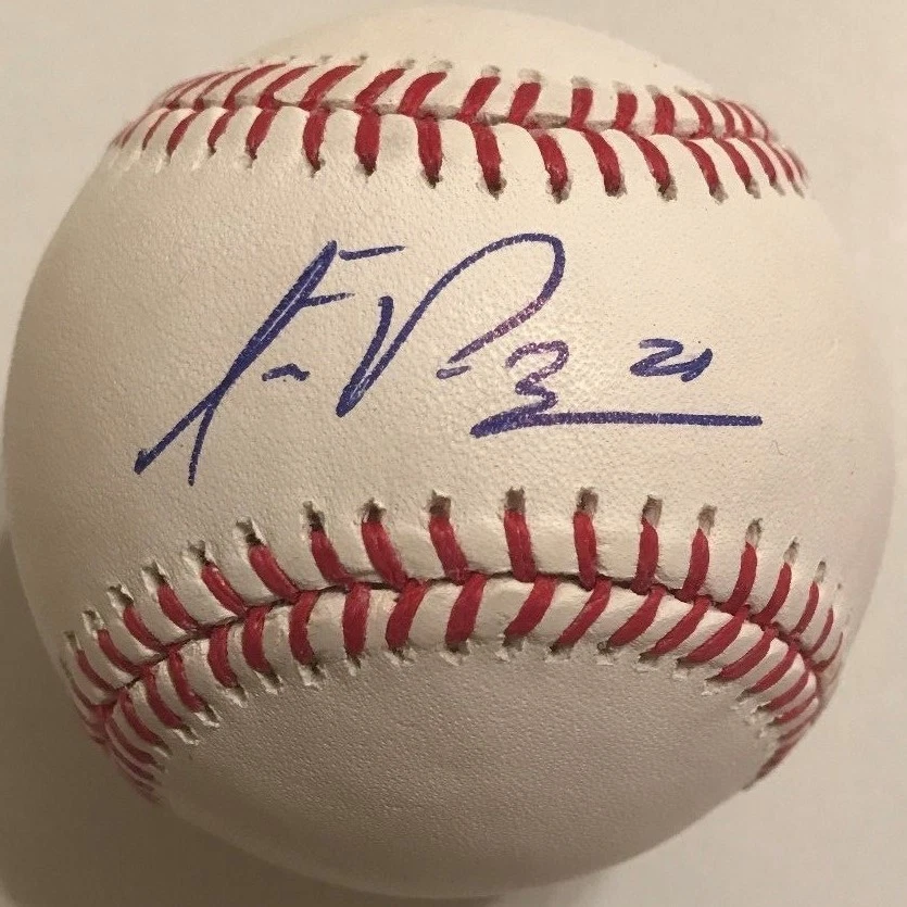 FRANKLIN PEREZ SIGNED RAWLINGS MLB MAJOR LEAGUE BASEBALL DETROIT TIGERS COA