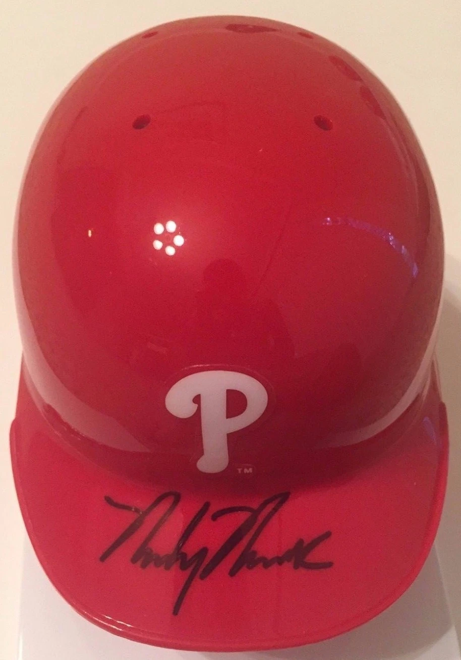 MICKEY MONIAK SIGNED PHILADELPHIA PHILLIES MINI HELMET COA