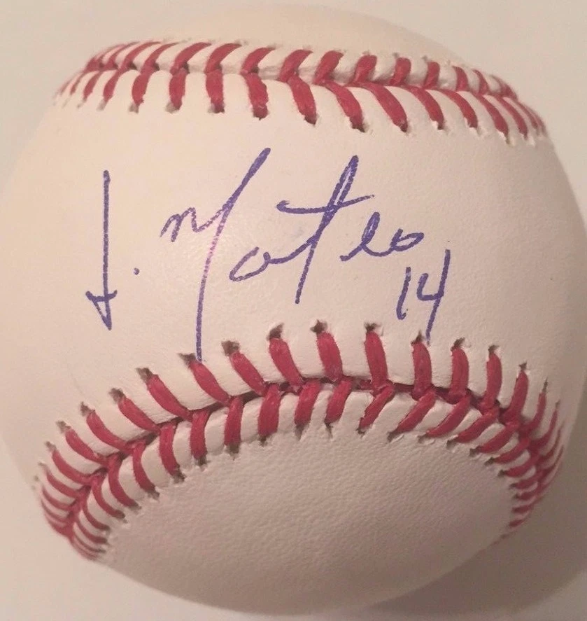 JORGE MATEO SIGNED RAWLINGS MLB MAJOR LEAGUE BASEBALL OAKLAND ATHLETICS A'S COA