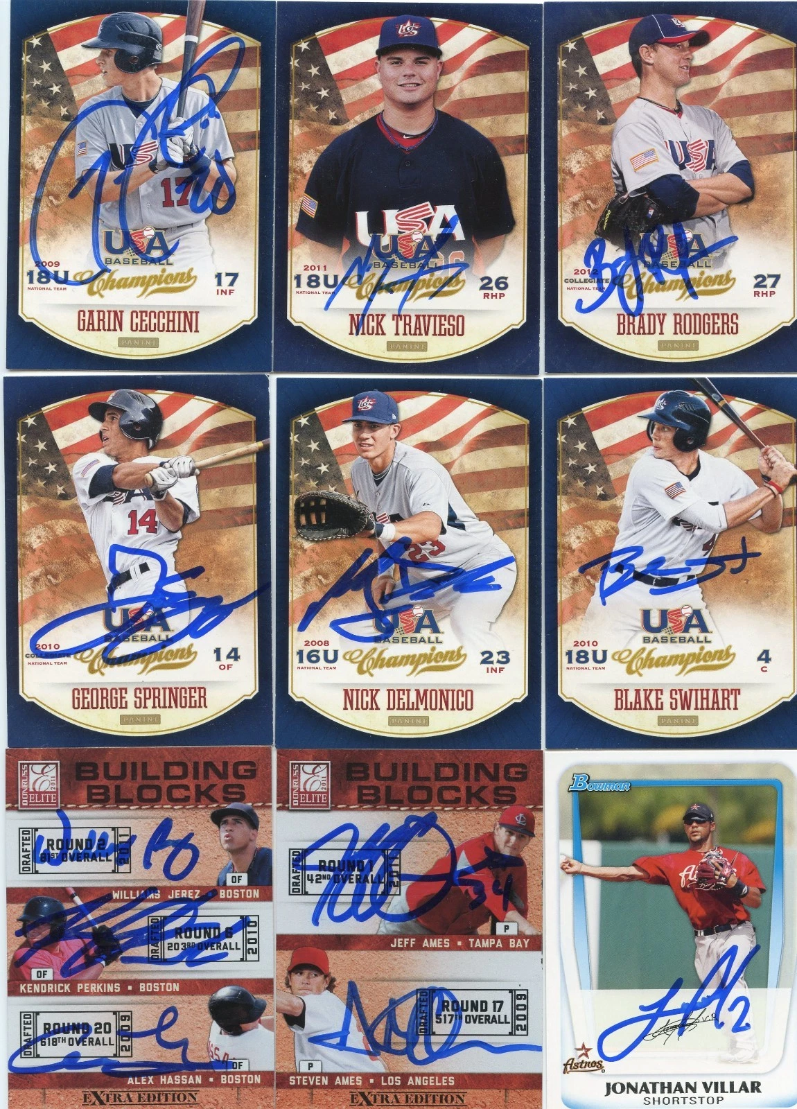 Blake Swihart signed 2013 USA Baseball Champions Rookie card auto