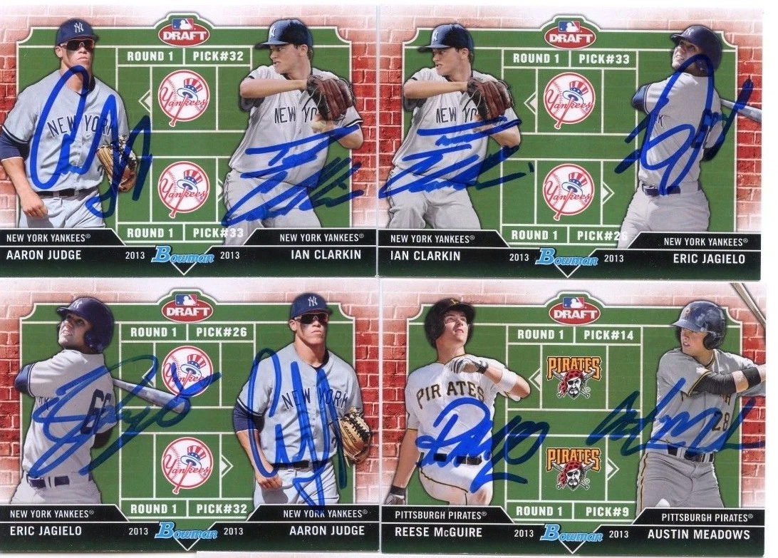 Ian Clarkin Eric Jagielo signed 2013 Bowman Draft MLB Dual Rookie card RC auto