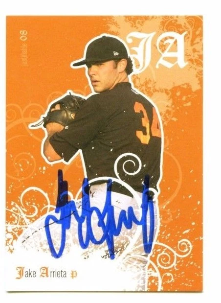 JAKE ARRIETA SIGNED 2008 JUSTIFIABLE JUST MINORS ROOKIE CARD CHICAGO CUBS AUTO