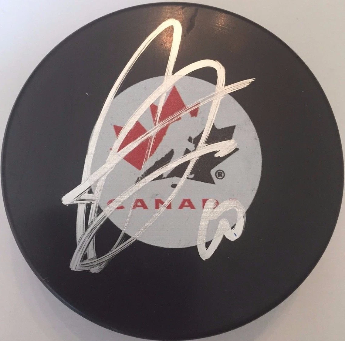 ANTHONY DUCLAIR SIGNED TEAM CANADA HOCKEY PUCK SENATORS W/CASE COA