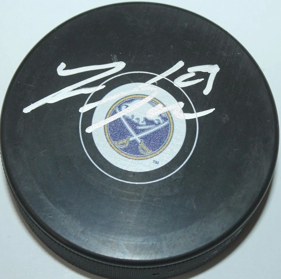 ZEMGUS GIRGENSONS SIGNED BUFFALO SABRES HOCKEY PUCK W/CASE COA COLLECTIBLE MEMORABILIA