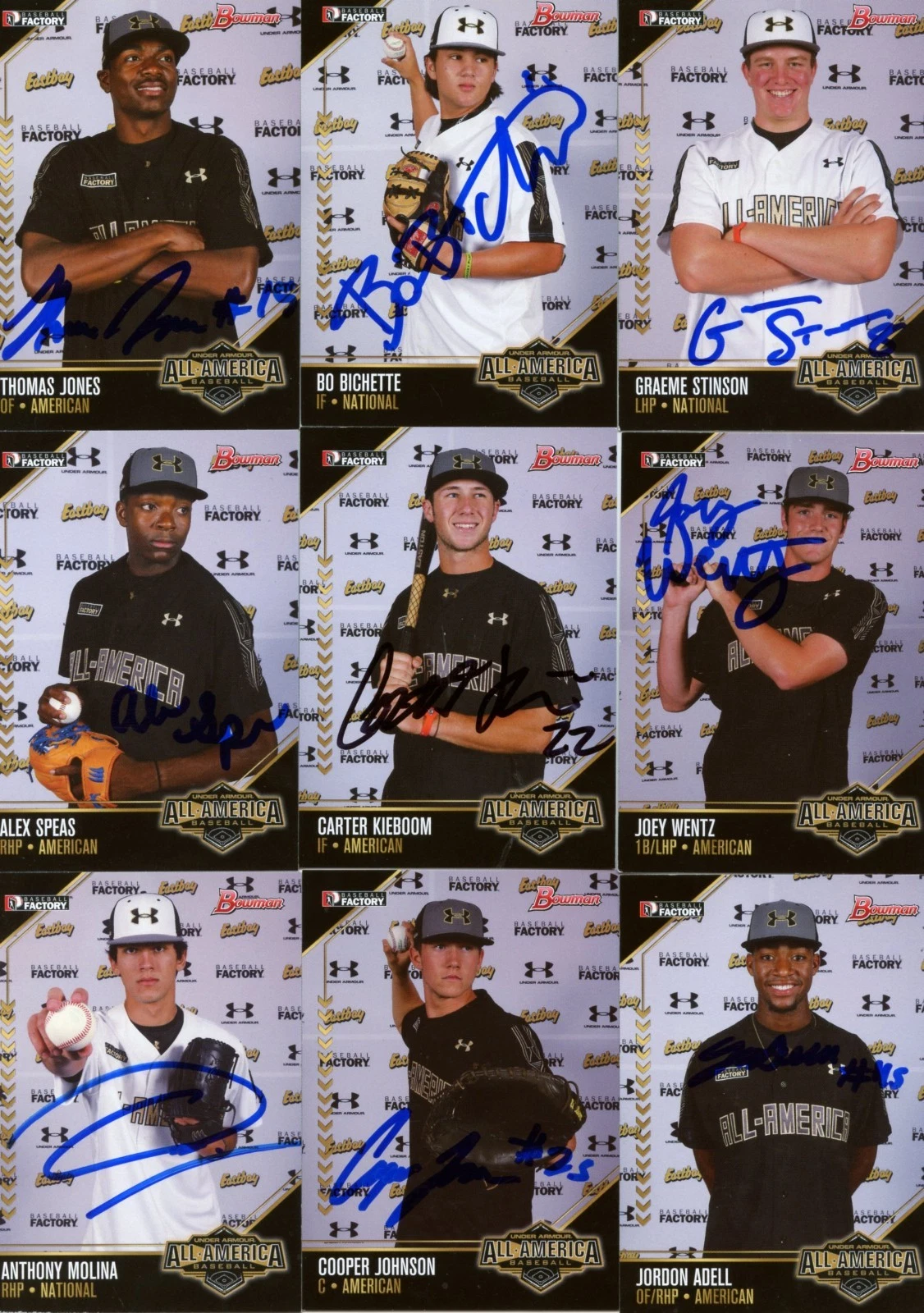 GRAEME STINSON SIGNED 2015 UNDER ARMOUR ALL AMERICA BASEBALL ROOKIE CARD AUTO