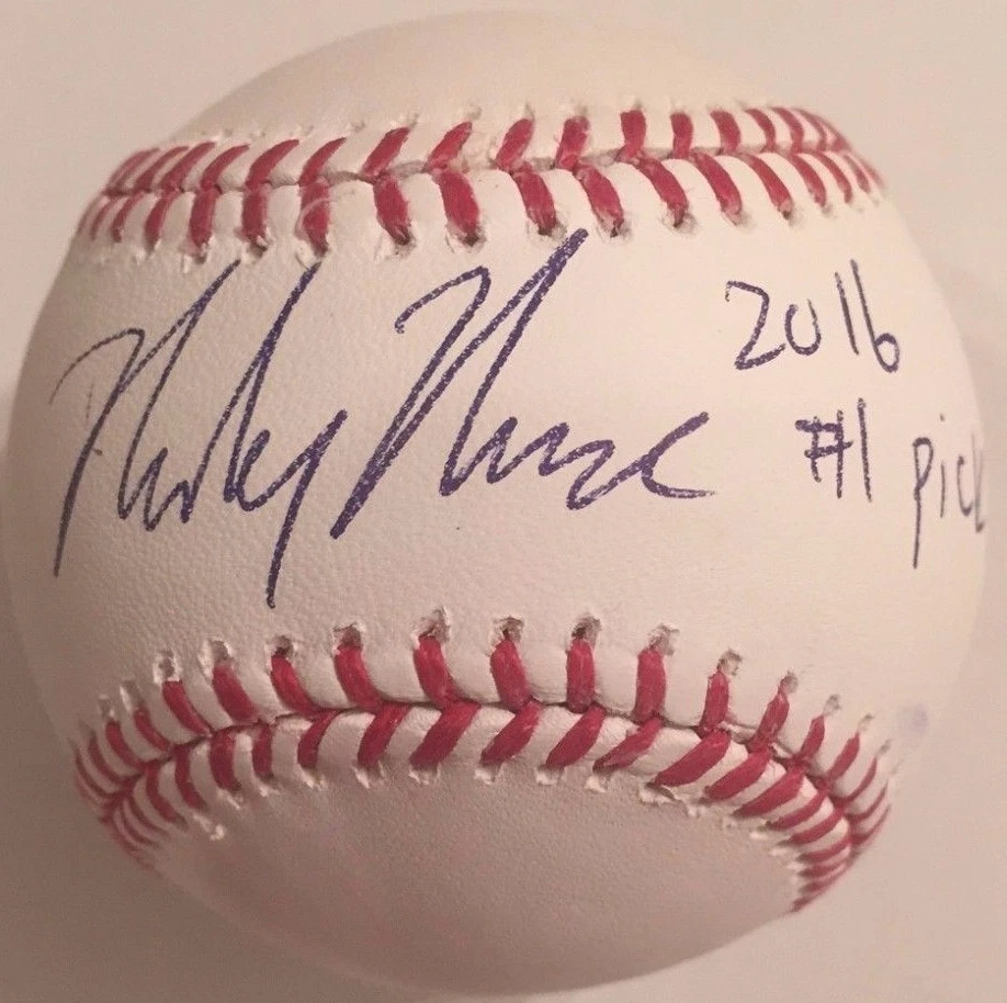 MICKEY MONIAK SIGNED RAWLINGS MLB BASEBALL PHILLIES 2016 1ST OVERALL PICK COA