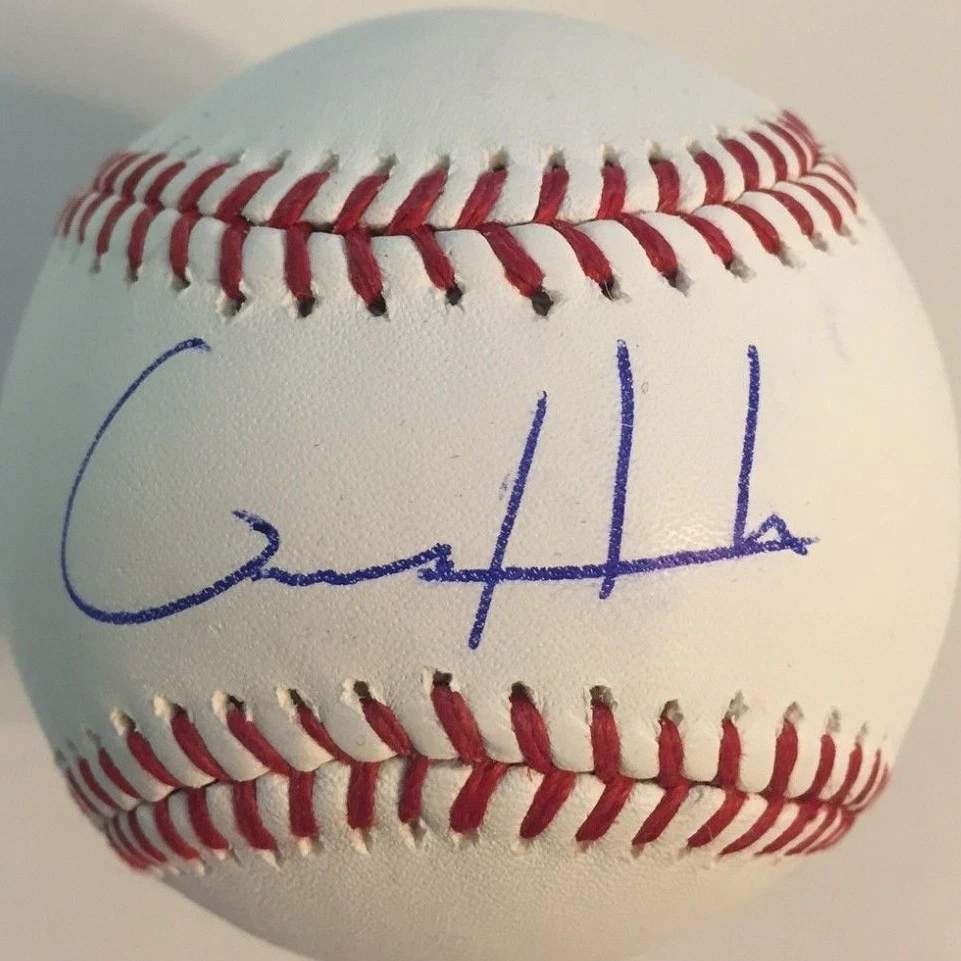 GRANT HOLMES SIGNED RAWLINGS MAJOR LEAGUE MLB BASEBALL OAKLAND ATHLETICS A'S COA