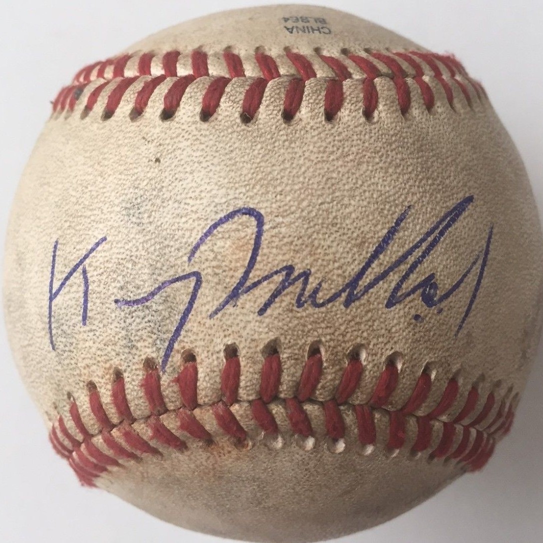KEURY MELLA SIGNED RAWLINGS GAME USED BASEBALL REDS COA