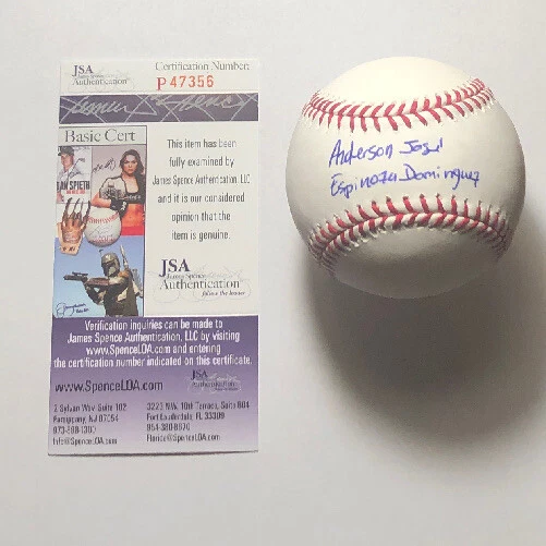 ANDERSON ESPINOZA SIGNED RAWLINGS MLB BASEBALL SAN DIEGO PADRES FULL NAME JSA