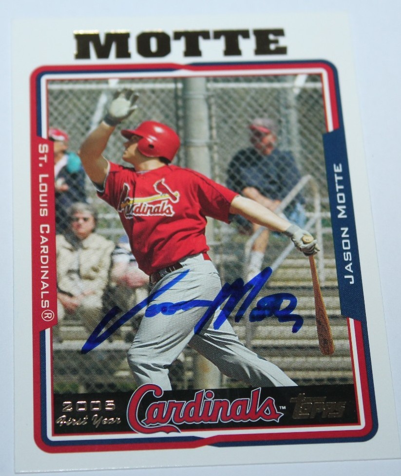Jason Motte signed 2005 Topps Rookie card auto