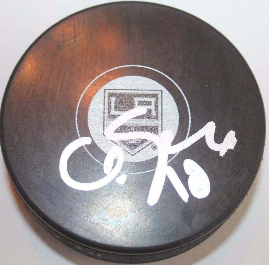 CHRISTIAN EHRHOFF SIGNED LOS ANGELES KINGS PUCK W/ CASE COA