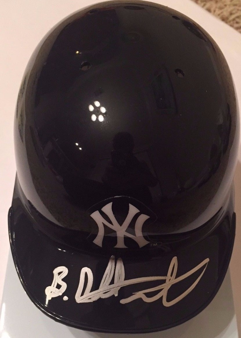 BLAKE RUTHERFORD SIGNED NEW YORK YANKEES MINI HELMET COA