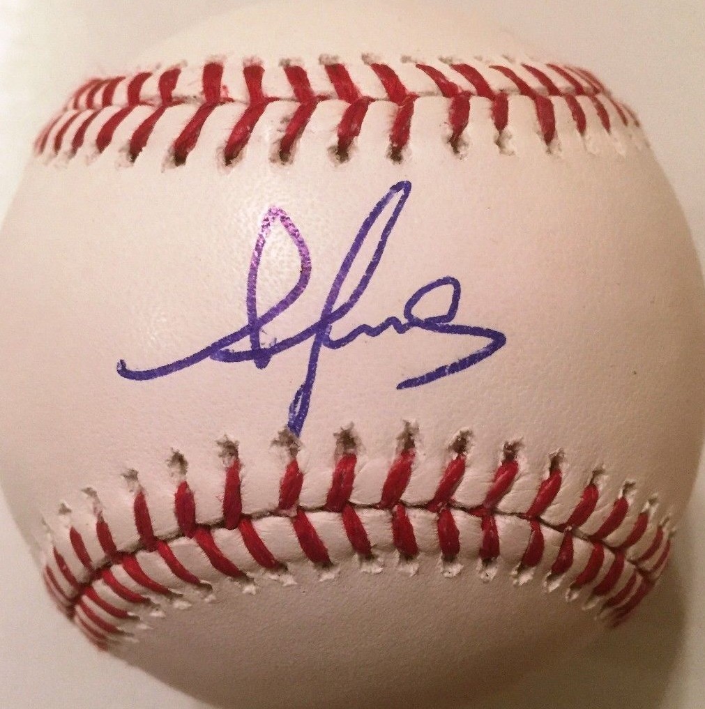 ALEX REYES SIGNED RAWLINGS MLB BASEBALL ST LOUIS CARDINALS COA