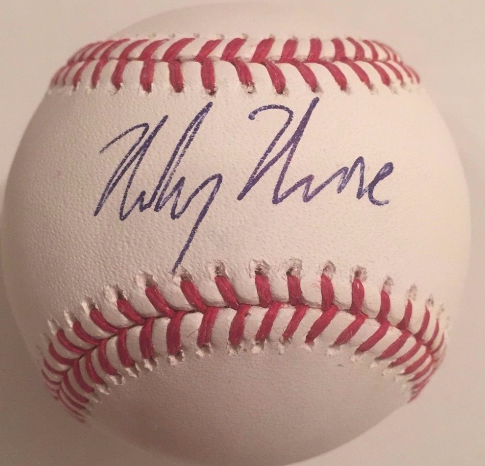 MICKEY MONIAK SIGNED RAWLINGS MLB BASEBALL PHILADELPHIA PHILLIES 2016 #1 COA