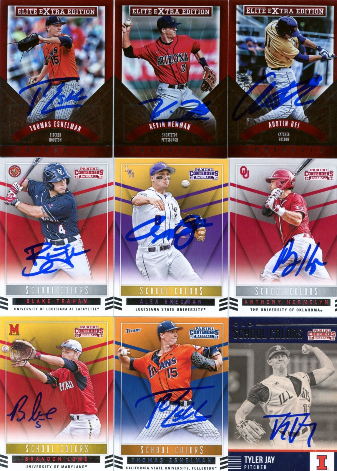 KEVIN NEWMAN SIGNED 2015 DONRUSS ELITE EXTRA PROSPECT ROOKIE CARD AUTO