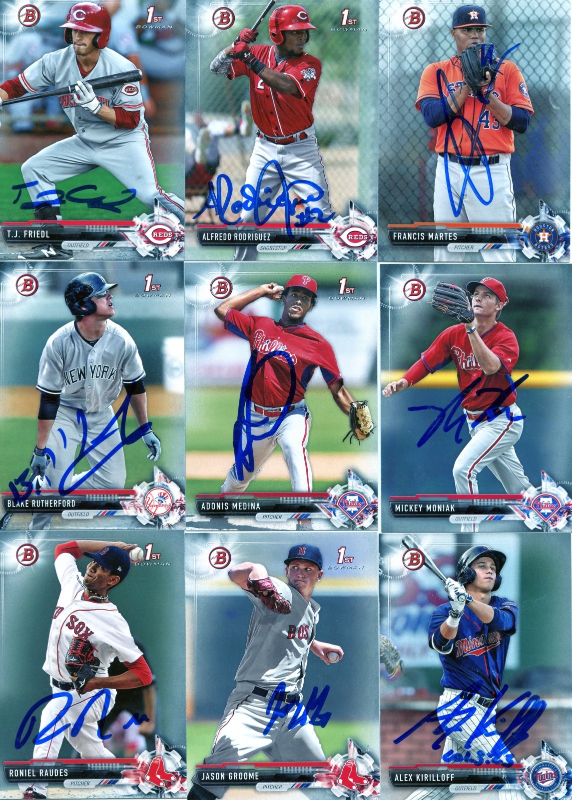 JASON GROOME SIGNED 2017 BOWMAN PROSPECT ROOKIE CARD AUTO