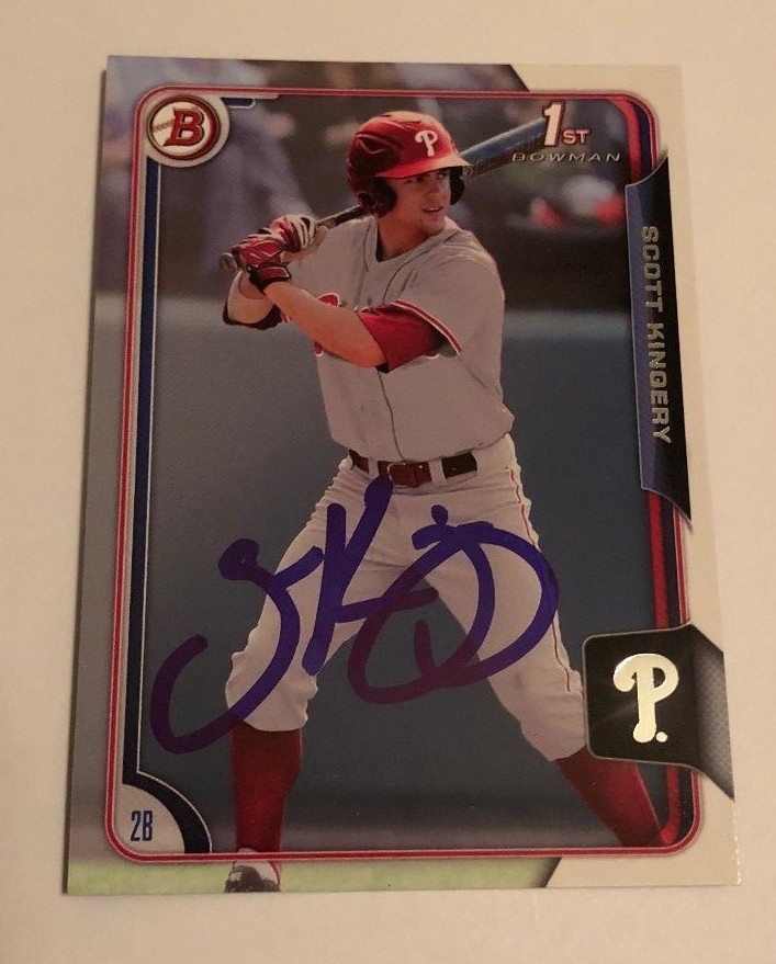 SCOTT KINGERY SIGNED 2015 BOWMAN DRAFT PROSPECT ROOKIE CARD AUTO