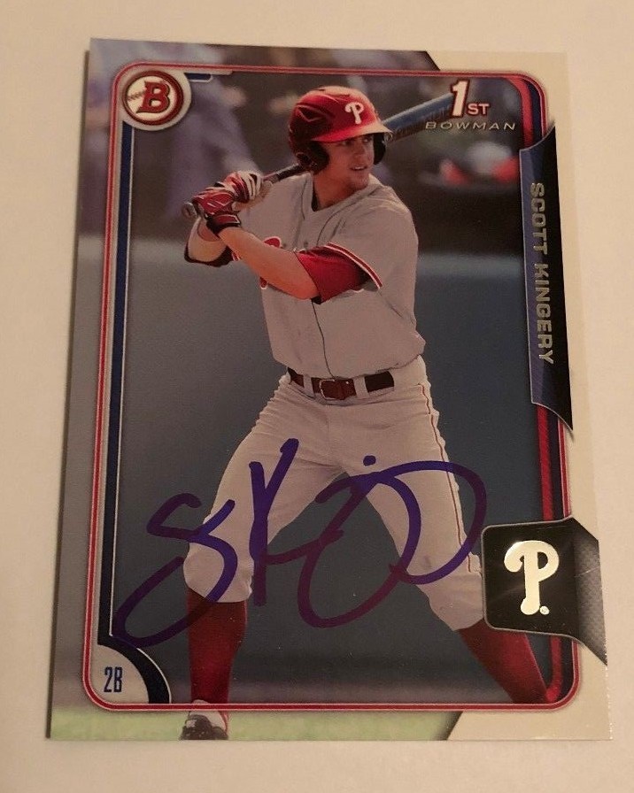 SCOTT KINGERY SIGNED 2015 BOWMAN DRAFT PROSPECT ROOKIE CARD AUTO