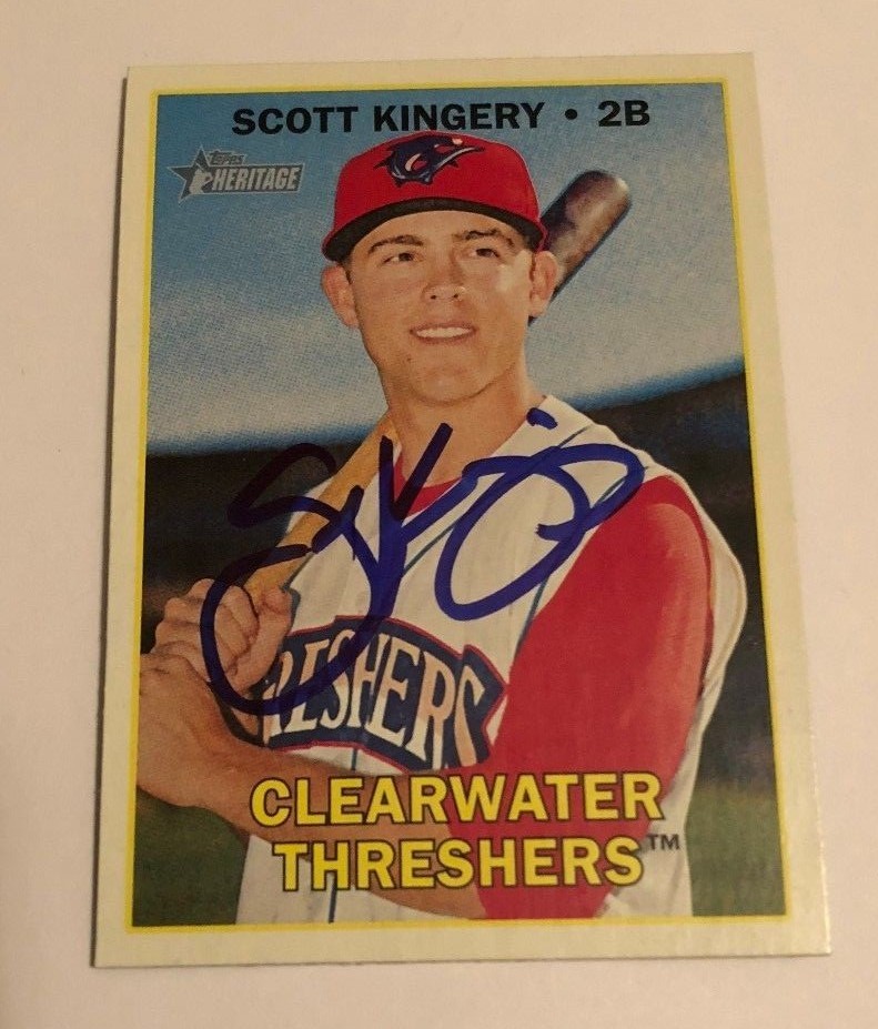 SCOTT KINGERY SIGNED 2016 TOPPS HERITAGE MINORS PROSPECT ROOKIE CARD AUTO