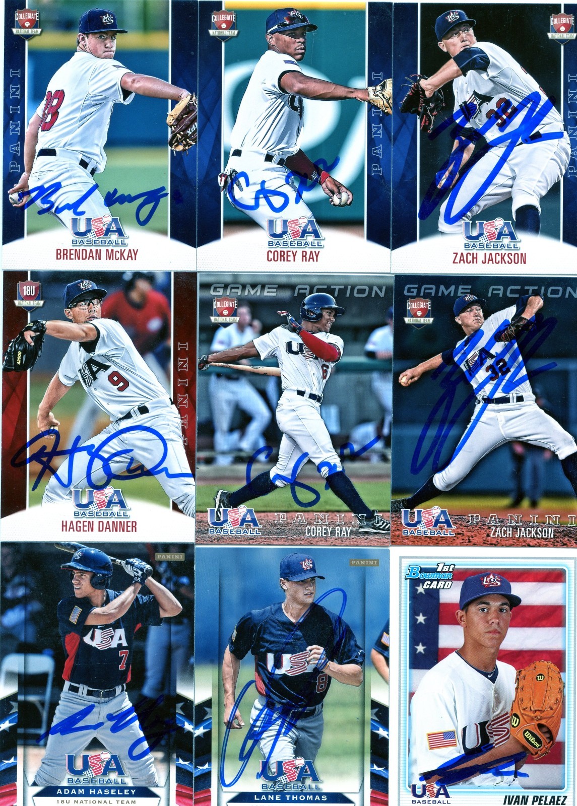 BRENDAN MCKAY SIGNED 2015 PANINI USA BASEBALL ROOKIE CARD AUTO