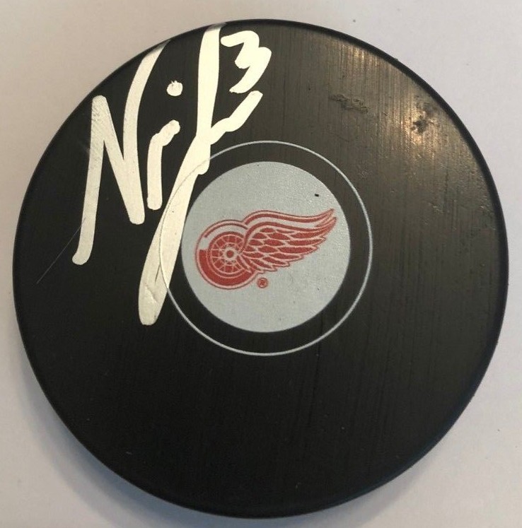 NICK JENSEN SIGNED DETROIT RED WINGS PUCK W/CASE COA