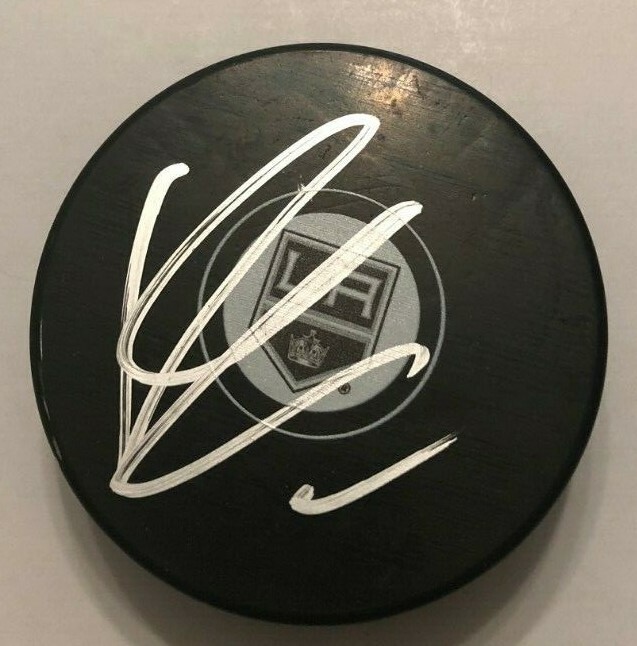 KYLE CLIFFORD SIGNED LOS ANGELES KINGS HOCKEY PUCK W/CASE COA