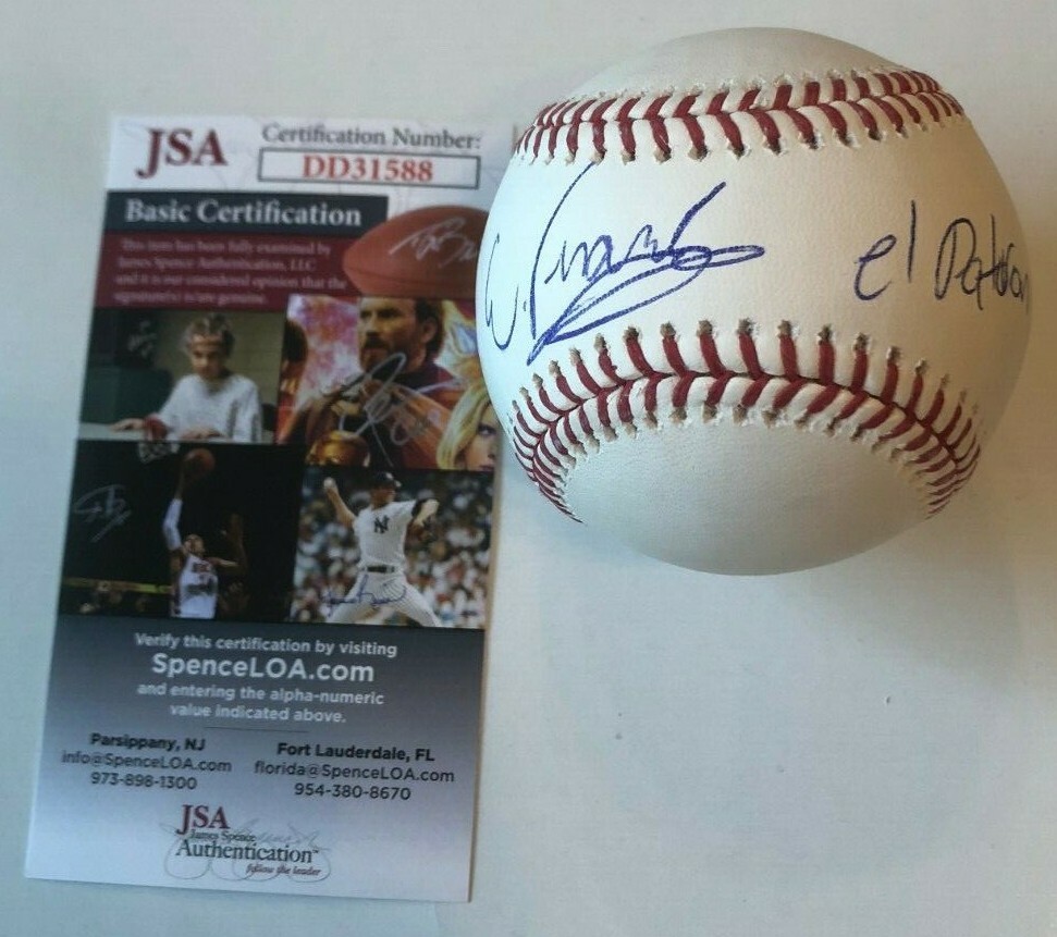 WANDER FRANCO SIGNED RAWLINGS MLB BASEBALL TAMPA BAY RAYS PROOF JSA COA