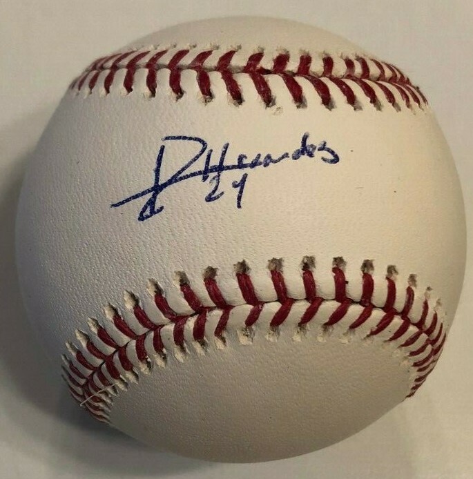 RONALDO HERNANDEZ SIGNED RAWLINGS MLB BASEBALL TAMPA BAY RAYS COA