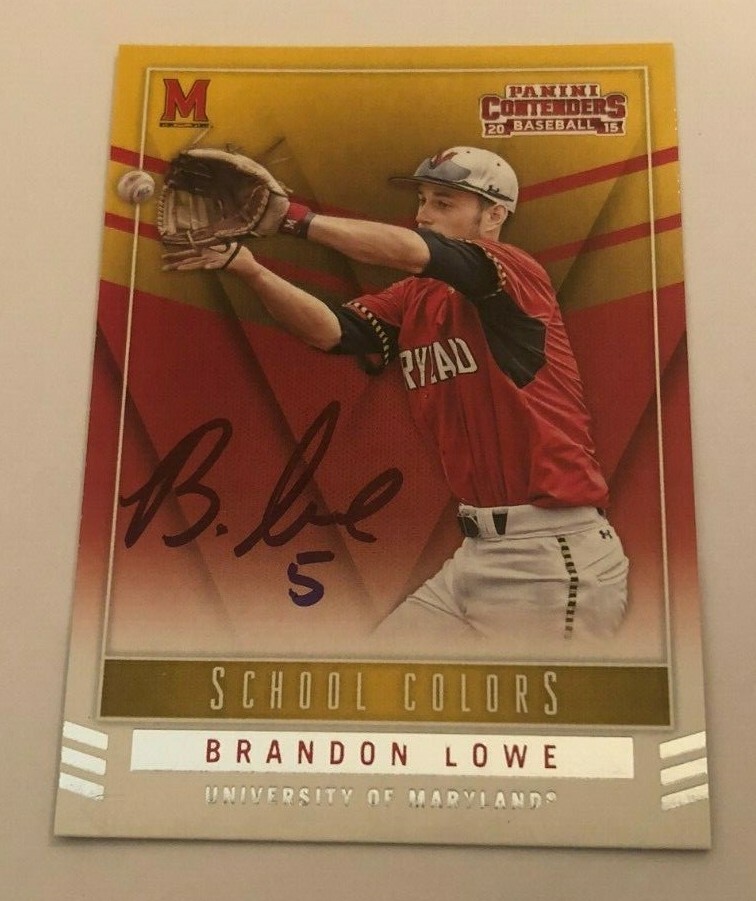 BRANDON LOWE SIGNED 2015 PANINI CONTENDERS SCHOOL COLORS ROOKIE CARD AUTO