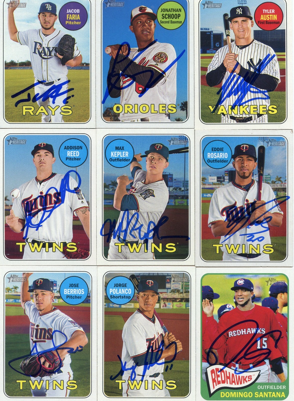 JORGE POLANCO SIGNED 2018 TOPPS HERITAGE CARD AUTO