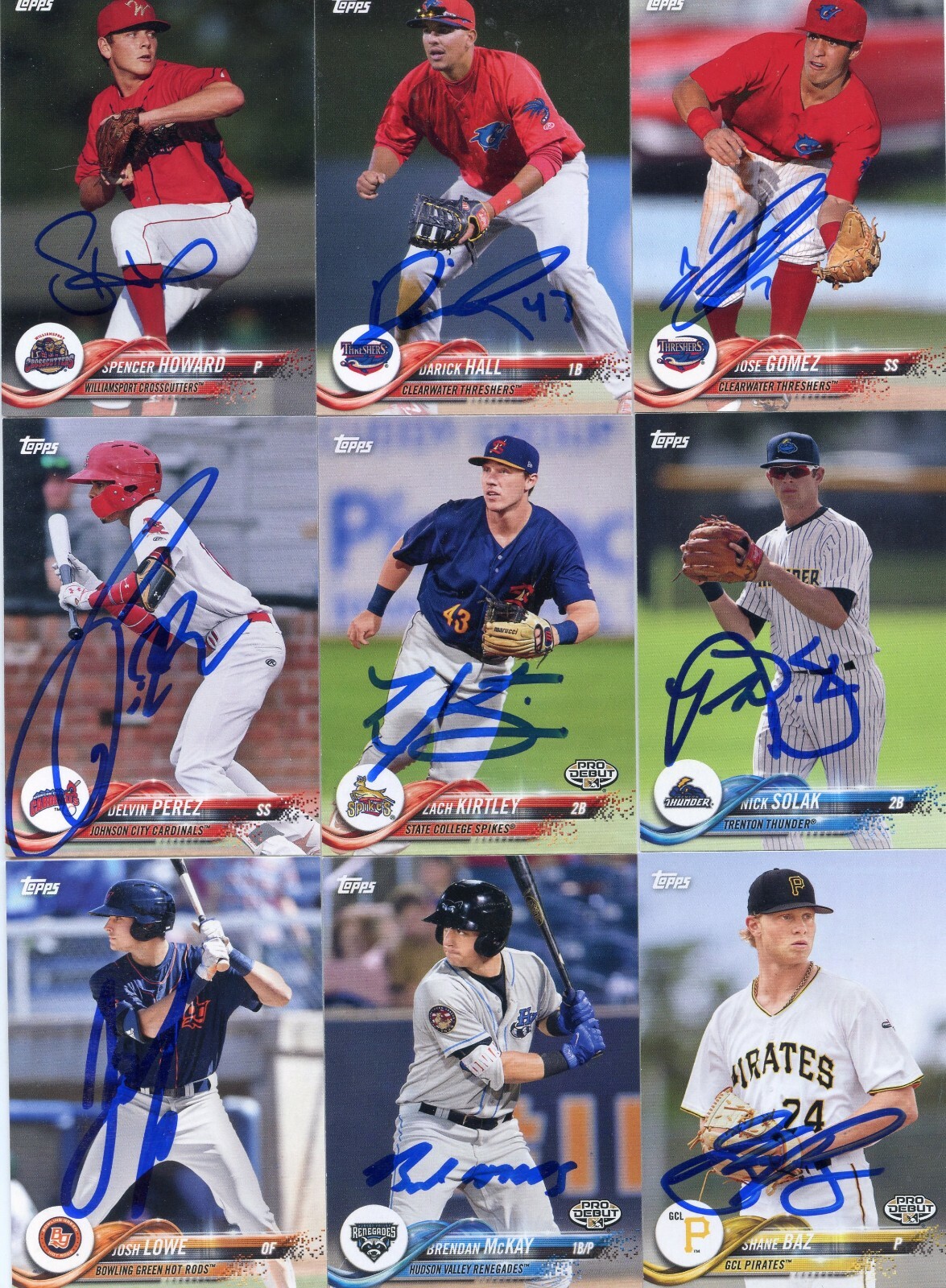 SPENCER HOWARD SIGNED 2018 TOPPS PRO DEBUT ROOKIE CARD AUTO