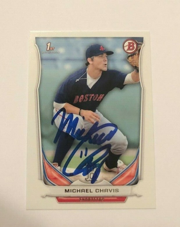 MICHAEL CHAVIS SIGNED 2014 BOWMAN DRAFT ROOKIE CARD AUTO