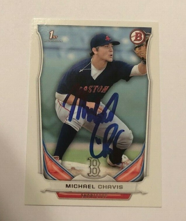 MICHAEL CHAVIS SIGNED 2014 BOWMAN DRAFT ROOKIE CARD AUTO