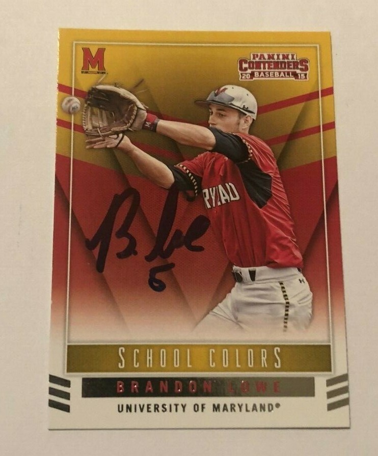BRANDON LOWE SIGNED 2015 PANINI CONTENDERS SCHOOL COLORS ROOKIE CARD AUTO